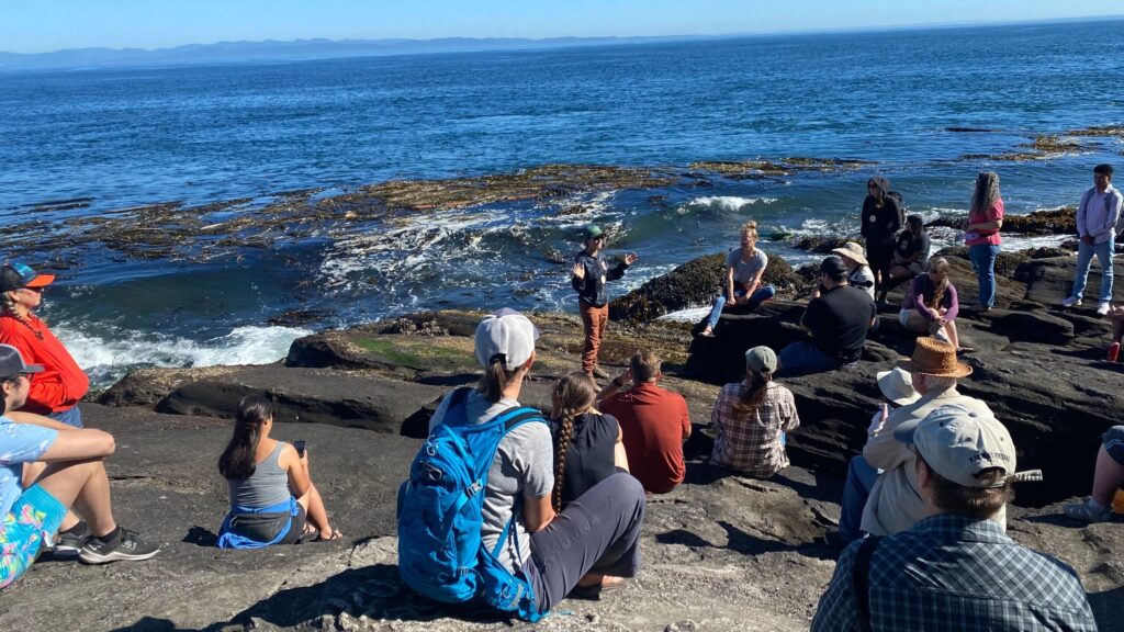Community gathering on the Pacific Northwest coast
